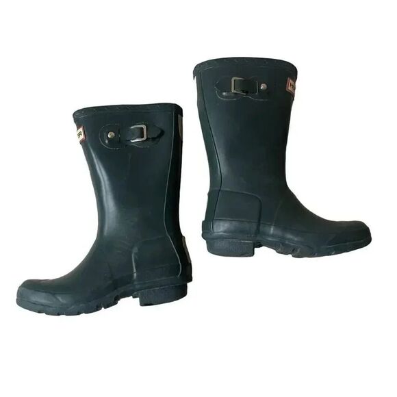 BRITISH HUNTER WELLIES  Vintage Children's Classic English Hunter Sz  SZ 12 - Picture 9 of 12